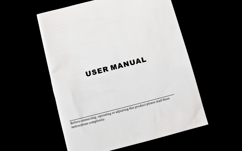Generic image of a user's manual explaining the maxpol polarity white hot adjustment features 