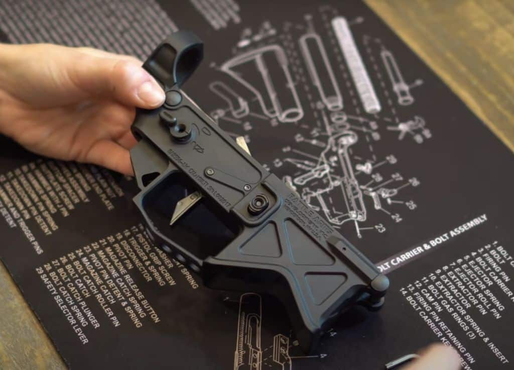image of one of the Brownells BRN-15 lowers without the bolt release 