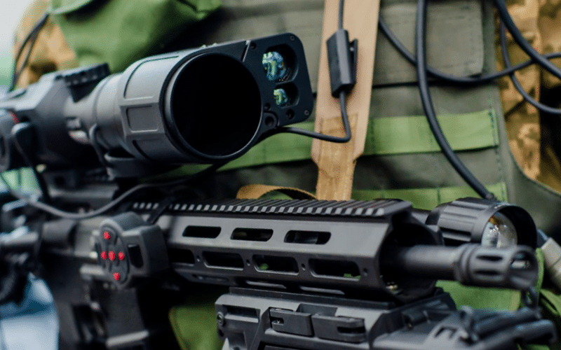 M lok systems set up, great for mounting scopes such as the thermal pictured