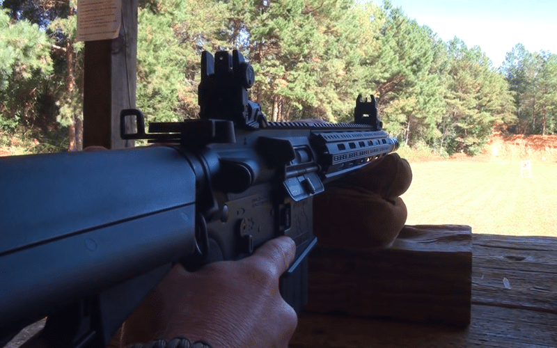 300 BLK gun aiming at a range
