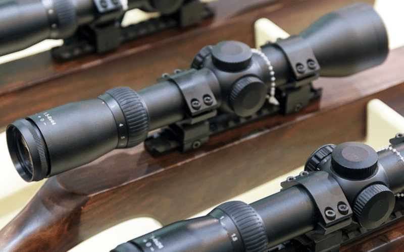 Various rifles with optics mounted