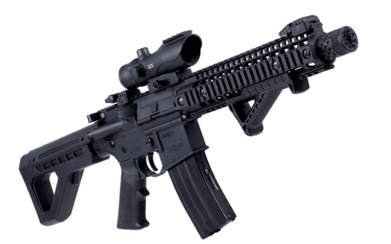 Short barrel rifle on a white background