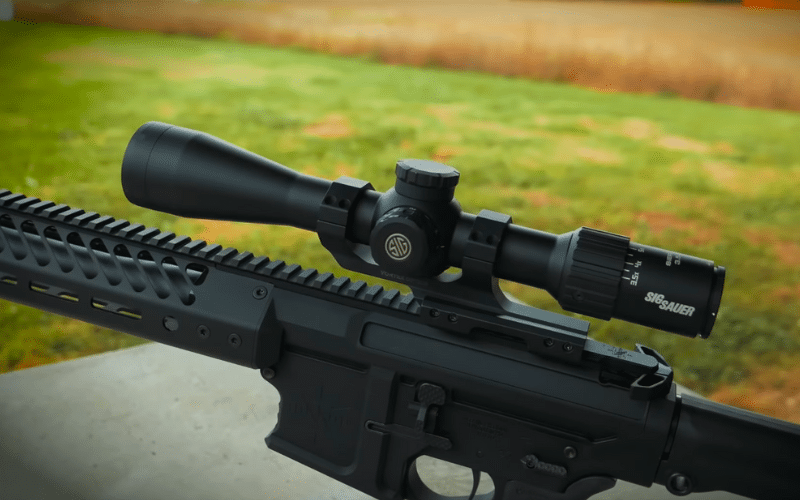 Sig Sauer dmr rifle scope with second focal plane reticle
