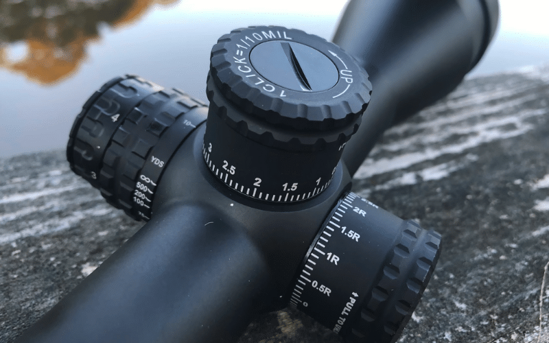 DMR rifle scope turrets