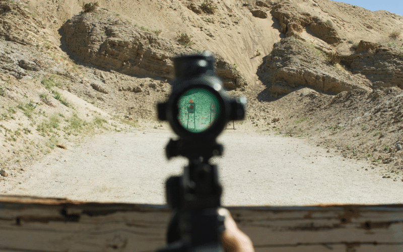 Scope target image of targets outdoors