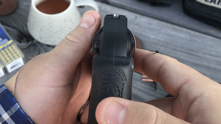 Pistol sight view of the Ruger LCR 22
