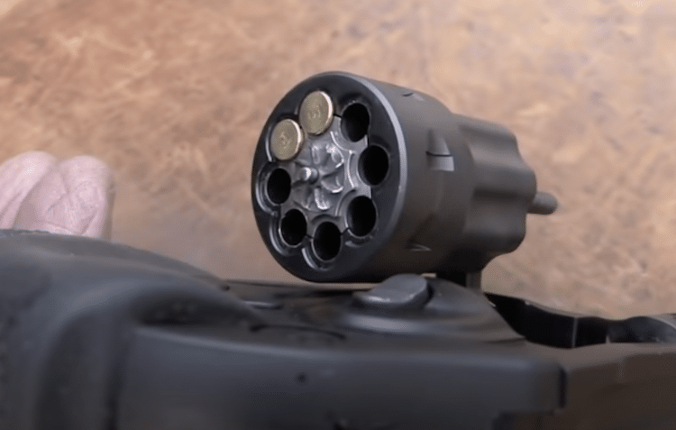 Cylinder loaded with two rounds
