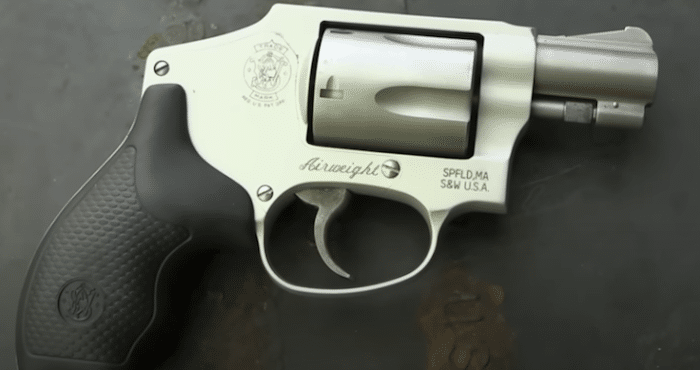Side view of the S&W compact pistol 
