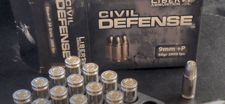 Civil Defense 9mm ammunition and its box