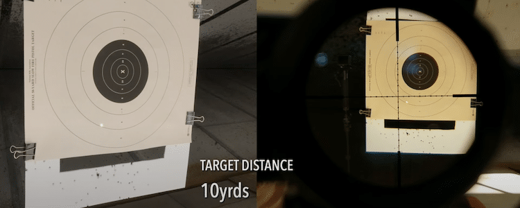 Image showing a laser sight pointed at the target