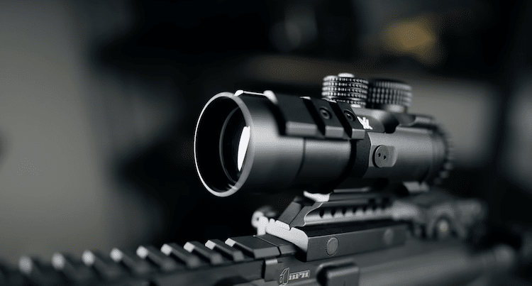 Image of a prism scope mounted on a rail