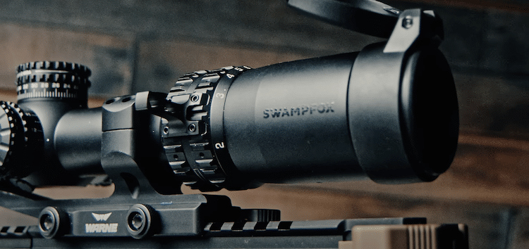 Close-up view of an LPVO