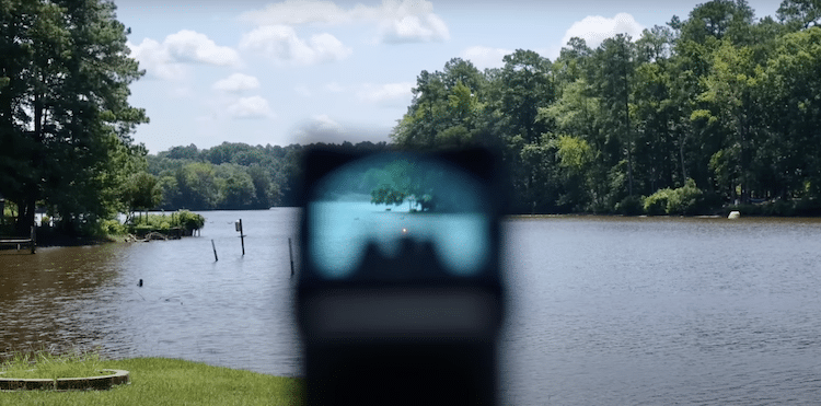 River view through the lens of Trijicon RMR