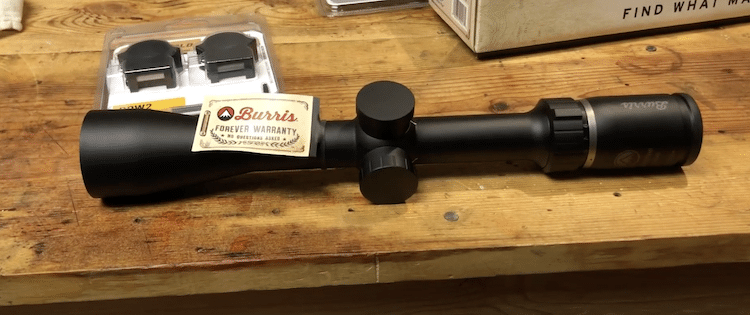 Burris Fullfield E1 on top of a wooden table