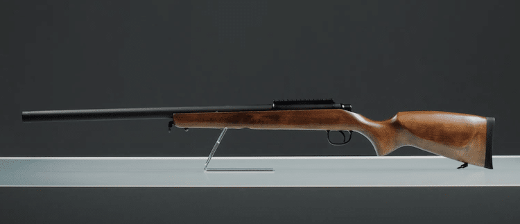 Double Bell VSR-10 Airsoft Sniper Rifle on top of a white platform