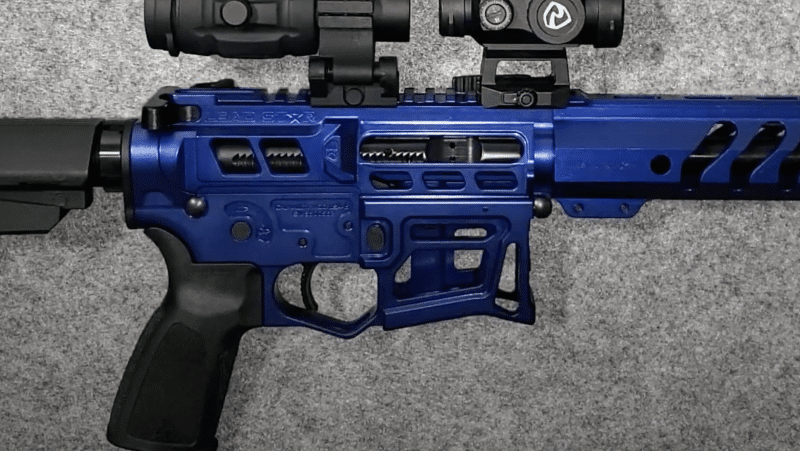 image of the Lead Star Arms complete ar 15 on the side of the magazine release