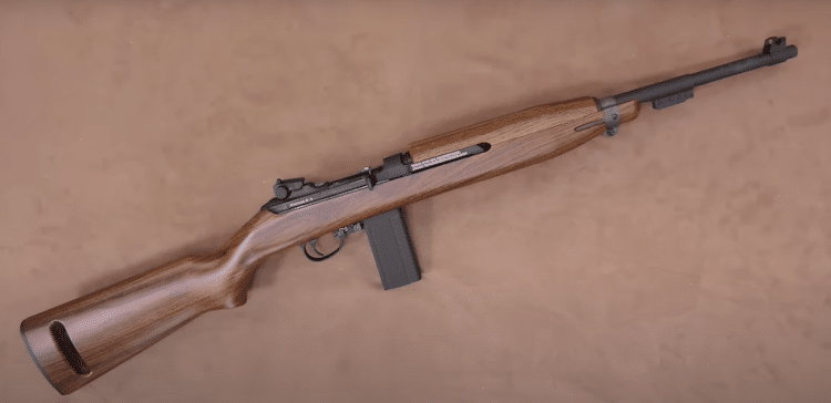 Springfield Armory M1 Carbine Air Rifle and brown background