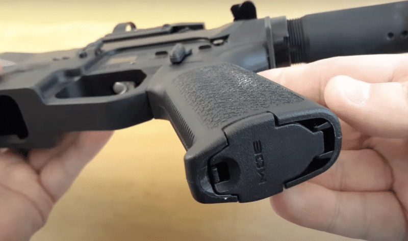 PSA PX9 lower receiver build showing pistol grip